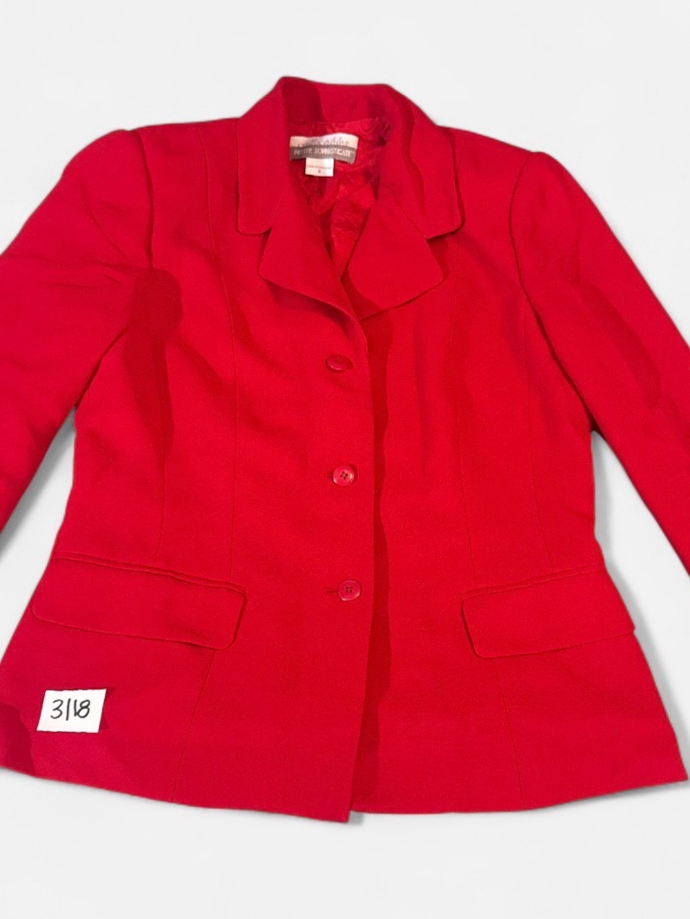 Petite Sophisticate Red Tailored Blazer Jacket